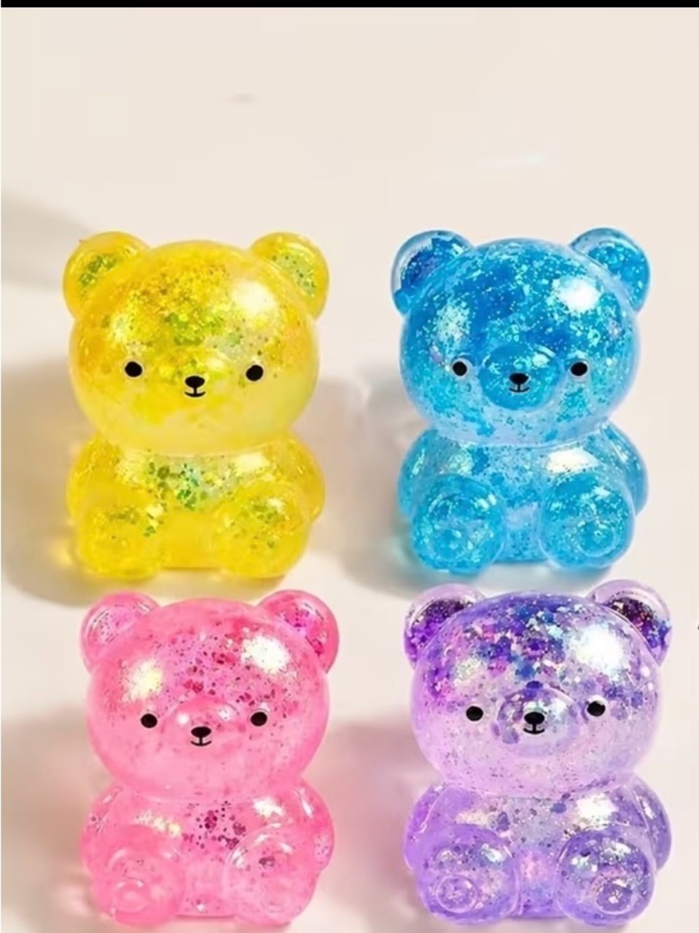 Buyer Choice of Single Glitter Bear, Octopus or Strawberry Squishy Toy